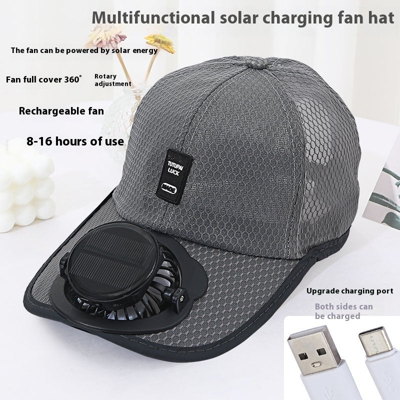 Solar Charging Fan Hat